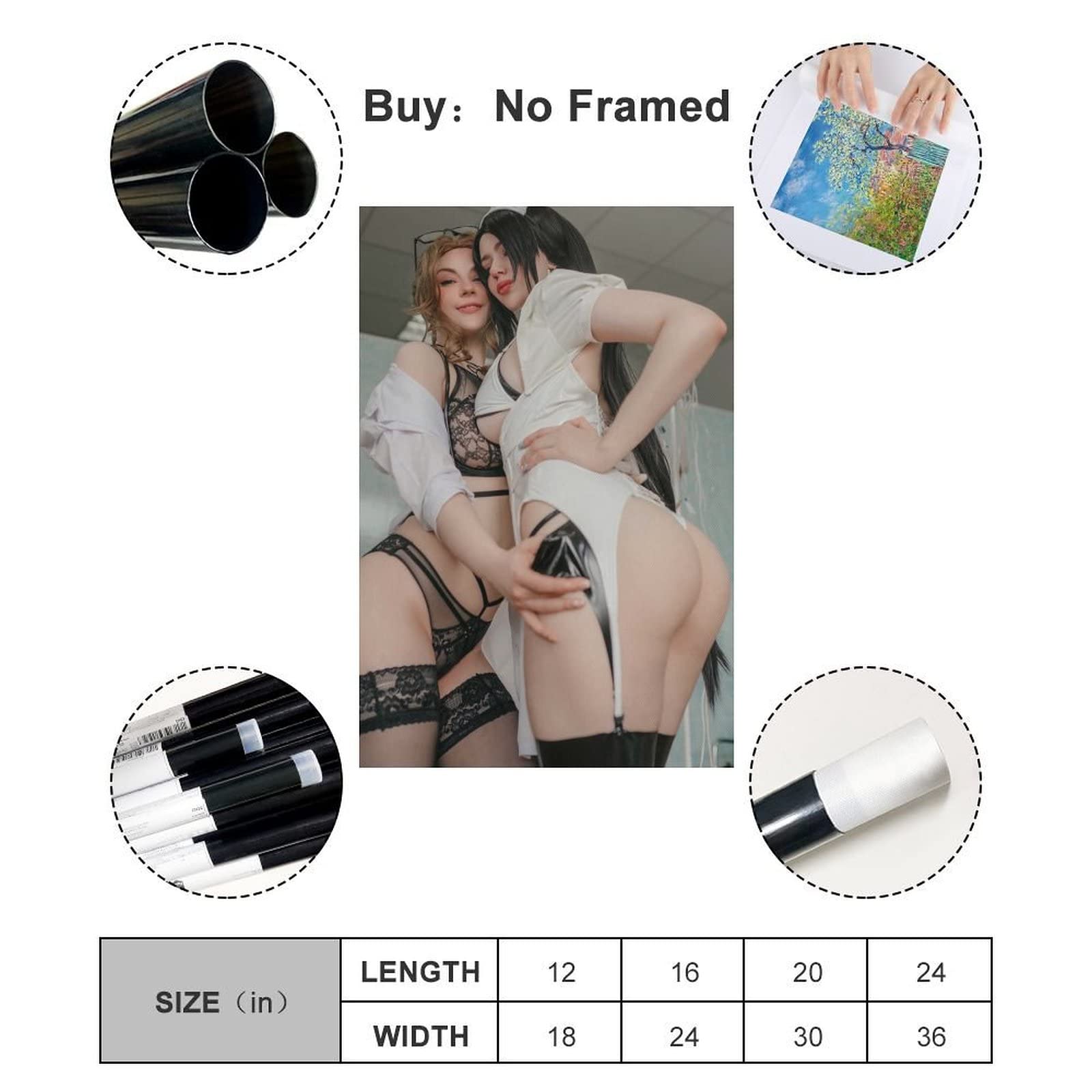 Amazon.com: Póster sexy de dos enfermeras de Alina Becker, póster de  pintura sobre lienzo, póster de pared con desplazamiento para pared,  impresión de pared de sala de estar, decoración del hogar, pósteres