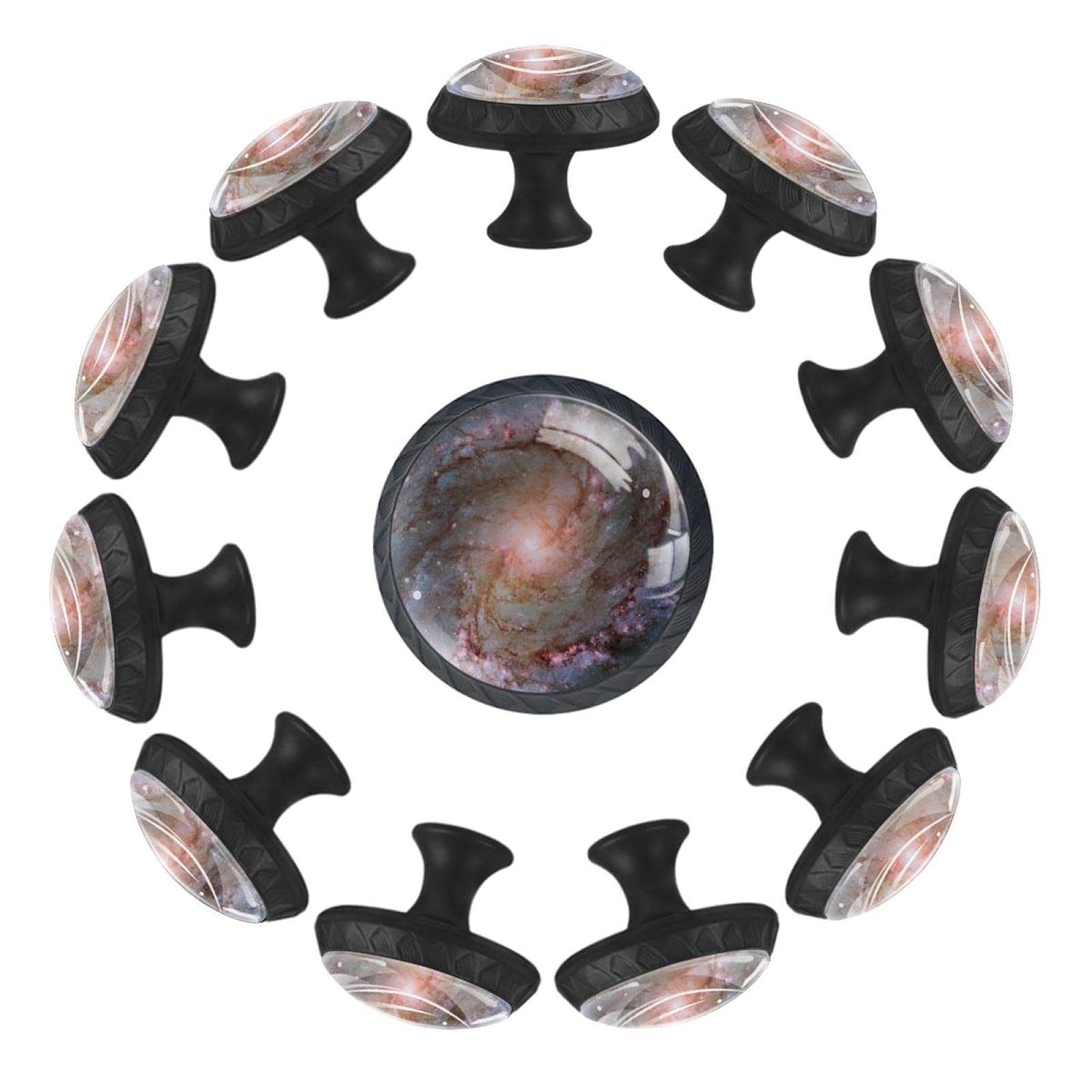 Boutons de tiroir ronds motif spirale Galaxy 35 mm pour décoration originale
