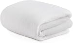 Linenspa 3 Inch Mattress Topper Cover - Twin XL Size – Cover Only – Machine Washable with Zipper – Breathable – Non Slip – White
