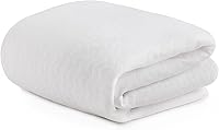 Vista 2 de Linenspa 2 Inch Mattress Topper Cover, Queen – Machine Washable, Breathable, Non Slip Covering with Zipper for Mattress Topper - Cover Only, White