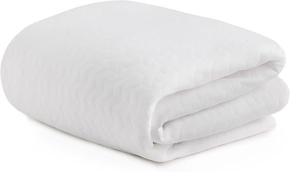 Linenspa 2 Inch Mattress Topper Cover, Full Machine Washable, Breathable, Non Slip Covering with Zipper for Mattress Topper - Cover Only, White