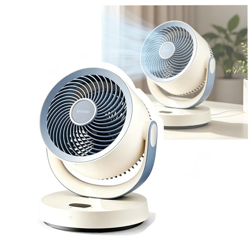 Air Circulator Fan For Bedroom, Small Silent Table Circulation Fan, Adjustable Vertical 9H Timer, 8 Speeds, Desk Fan For Home, Office, Kitchen