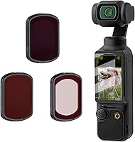 Vista 14 de Haoge Juego de filtros magnéticos para DJI Osmo Pocket 3, incluye filtro de niebla negra de 1/4, filtro de reducción de pullución de luz, ND