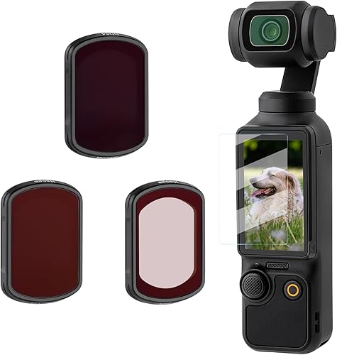Miniatura 14 de Haoge Juego de filtros magnéticos para DJI Osmo Pocket 3, incluye filtro de niebla negra de 1/4, filtro de reducción de pullución de luz, ND