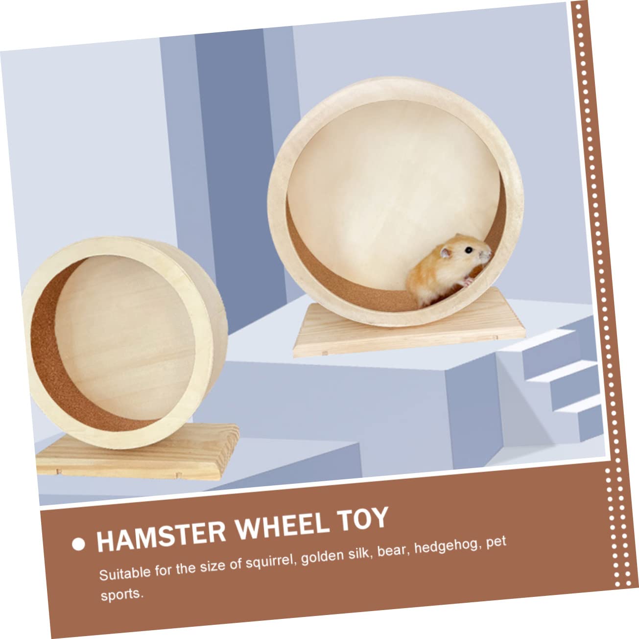 Hamsterrad mit Geräuschlosem Design Bissfestes Laufrad für Kleintiere und Igel Sportspielzeug zur Beschäftigung und Unterhaltung im Haustiersport