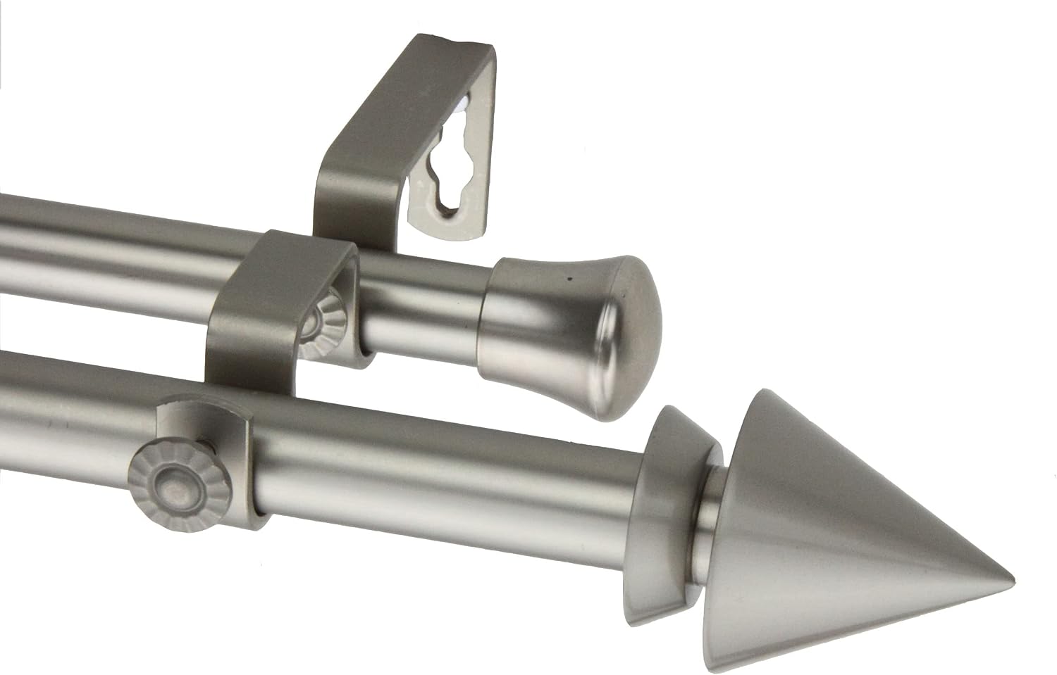 Rod Desyne Anny 13/16" Double Curtain Rod, 28-48 inch, Black