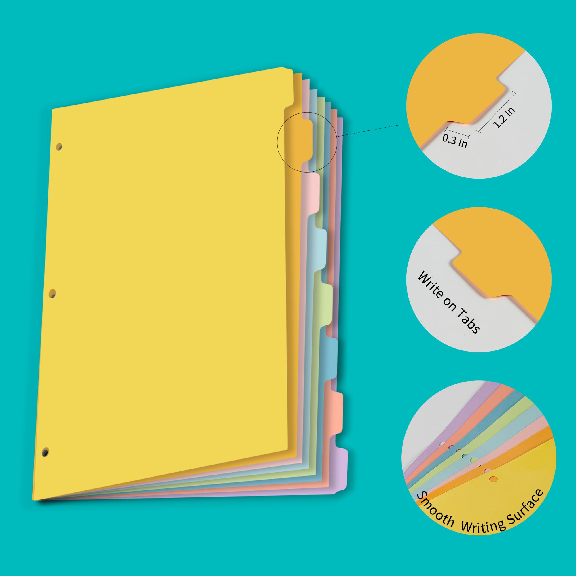snapklik-binditek-96-pack-8-tab-binder-dividers-for-3-ring