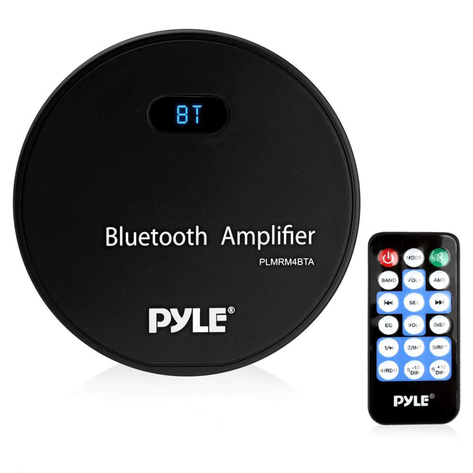 Pyle PLMRM4BTA Gauge Style Marine Bluetooth Receiver, 2X 6.5 200 Watt Peak Full Range 2-Way Waterproof Audio Speakers w/Wire, Long Range Antenna