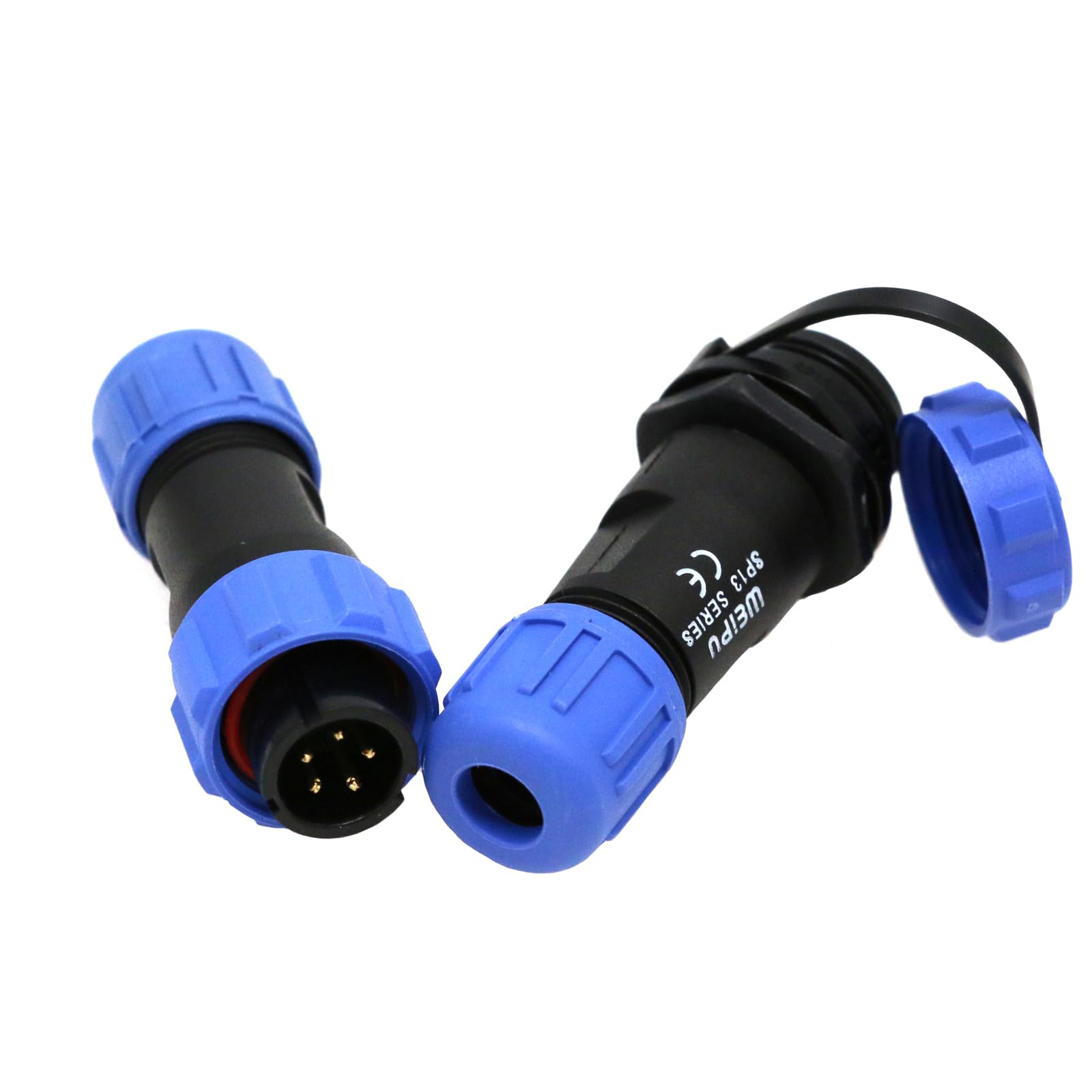 ZBLZGP Weipu Round Connector for Aviation Cable SP13 Series Waterproof IP68 Housing Built-in Plug (5Pin Set - Image 3