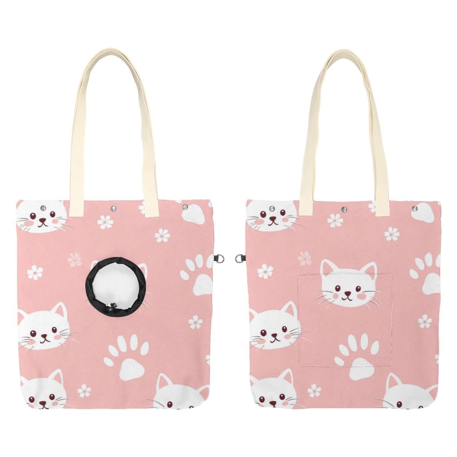 Bolsa de transporte portátil para gatito con lona resistente para paseos diarios