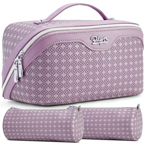 BOYATU Travel Makeup Bag for Women: Four Leaf Clover 3 Pcs Set Cosmetic Bag