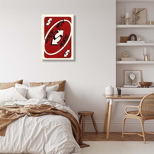 Miniatura 5 de Burdeos de juego de cartas de moda femenina arte de pared Love You More Impresión en lienzo a la moda retro del día de San Valentín Preppy Poster