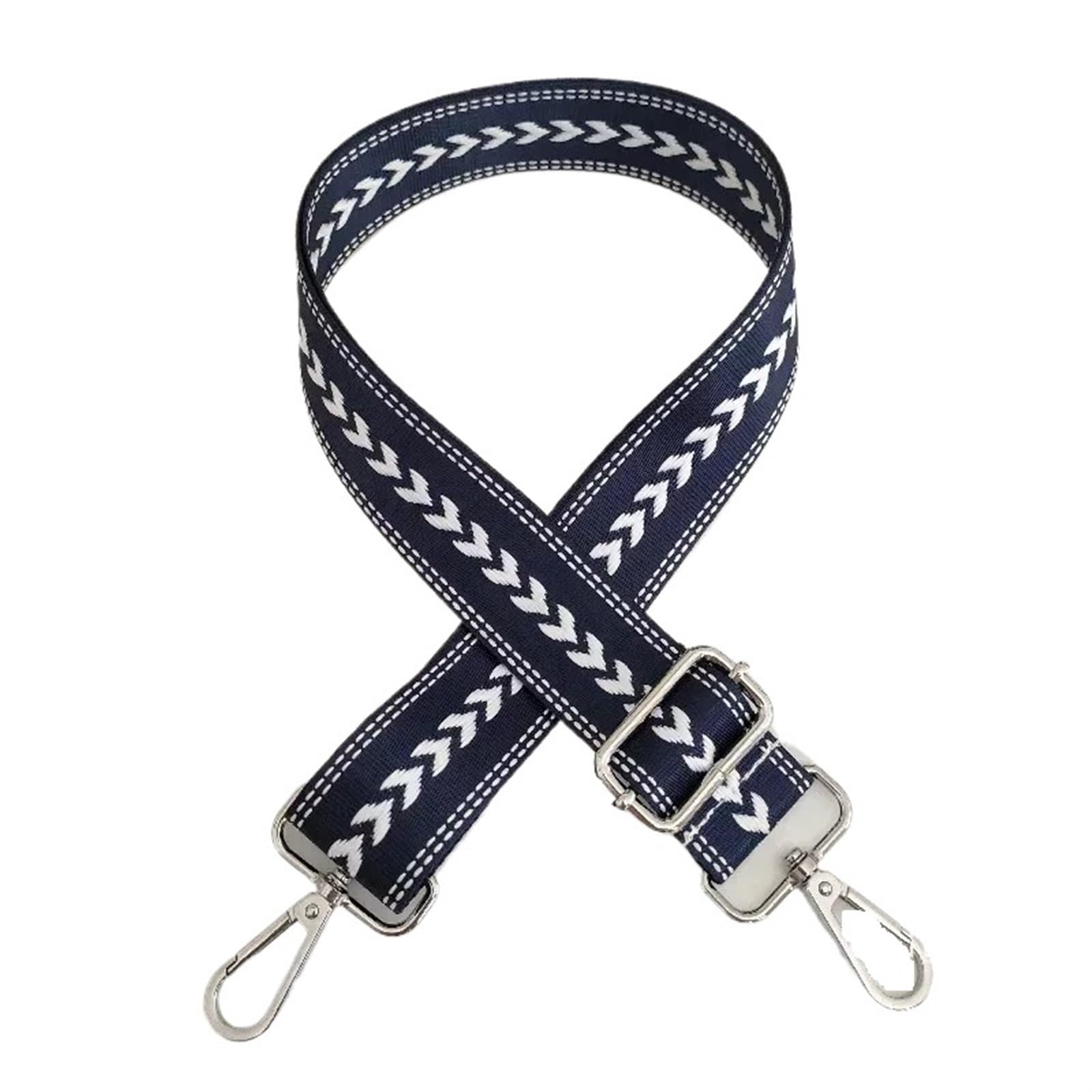 FonHNDG Shoulder Bag Strap Adjustable Straps for Crossbody Messenger Shoulder Bag Accessories Handbag Straps for Crossbody bag, shoulder bag(Blue-silver)