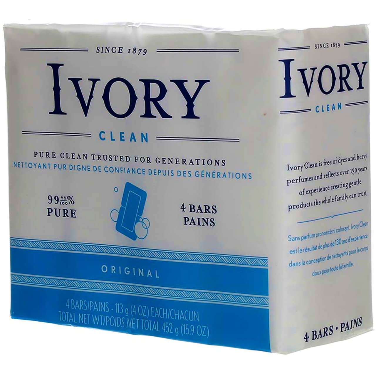 Ivory Original Soap Bath Bar - 4 Oz, 4 Ea (Pack of 4)