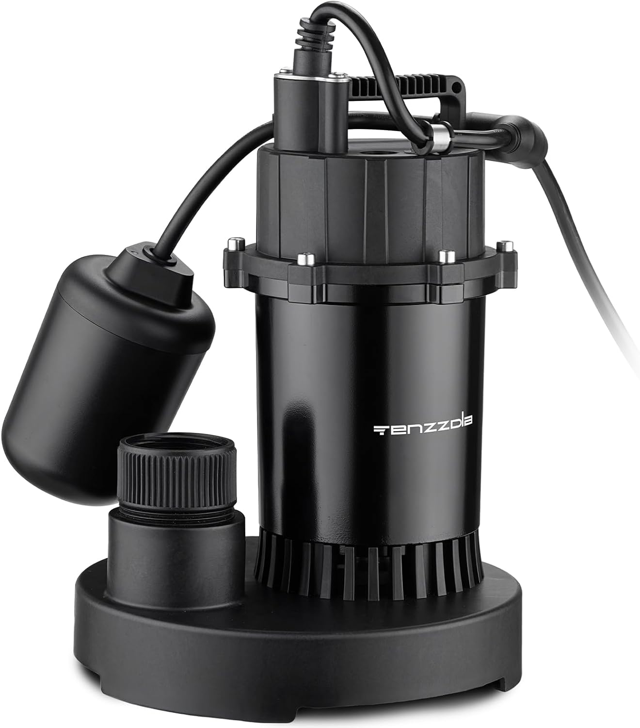 Sump Pump, 1HP 4000GPH Submersible Water Pump with Float Switch, Portable Electric Cast Aluminum Sump/Sewage Pump with 10FT Cord for Basement Draining 1 HP Stainless