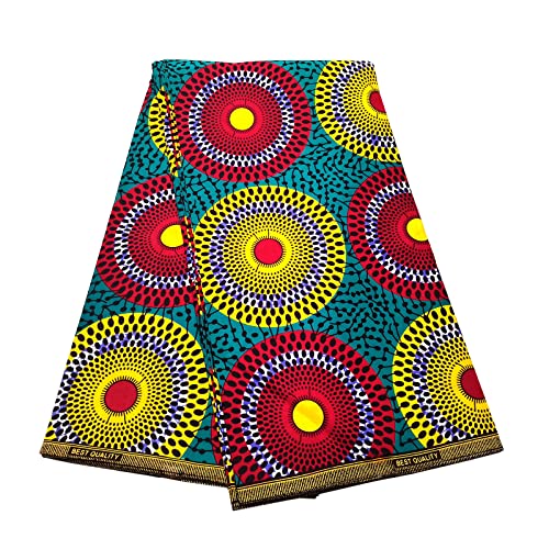 Ylt Wax African Fabric Cloth 100% Cotton Ankara Wax Print Fabric 6 Yards Ankara Fabric One Piece Cloth For Party Dress (Yltc014) #TOP12