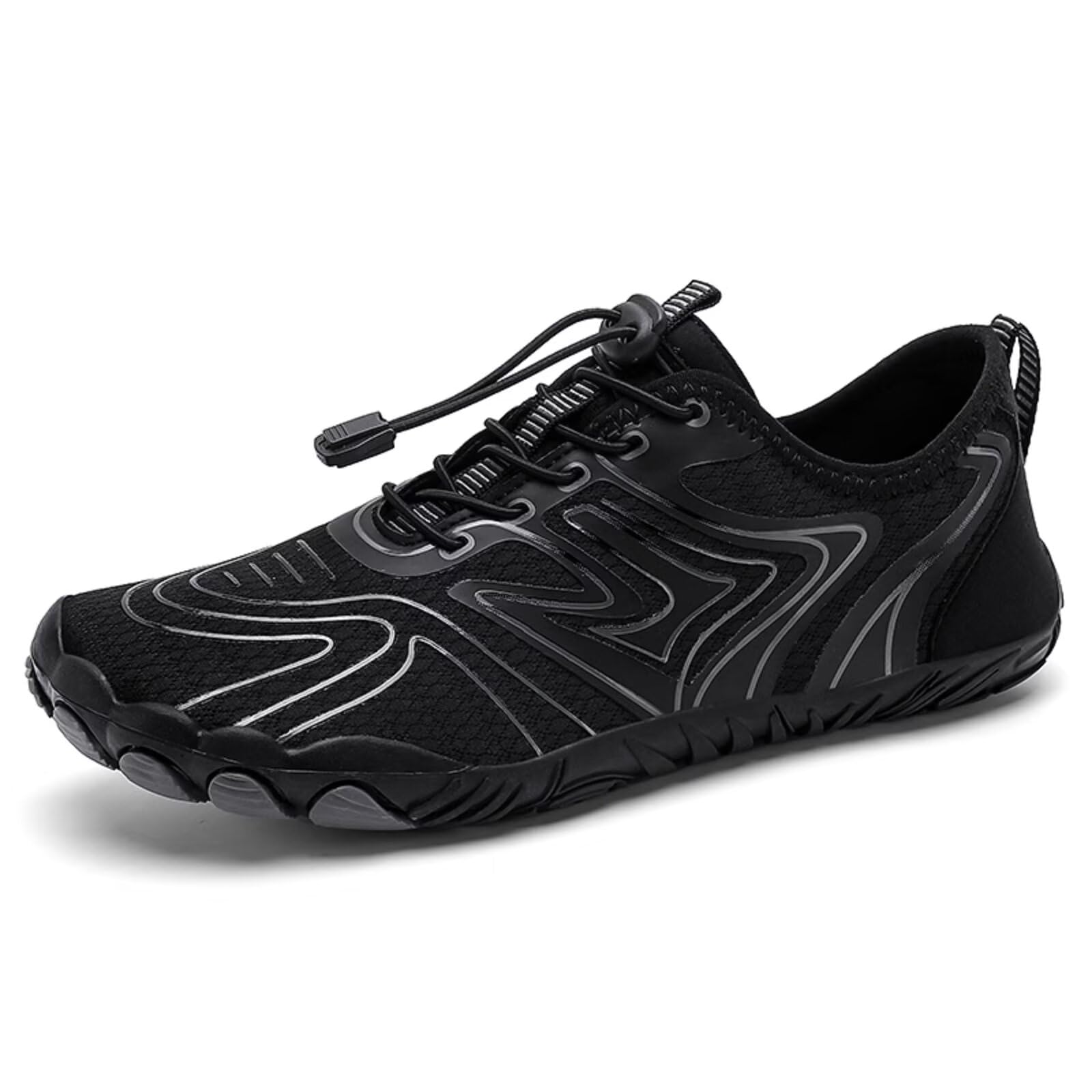 JOMLUN Barefoot Shoes Women Men Bathing Water Shoes Beach Summer aquases Swimming Breathable Fitness Fast Drying Shoes Black