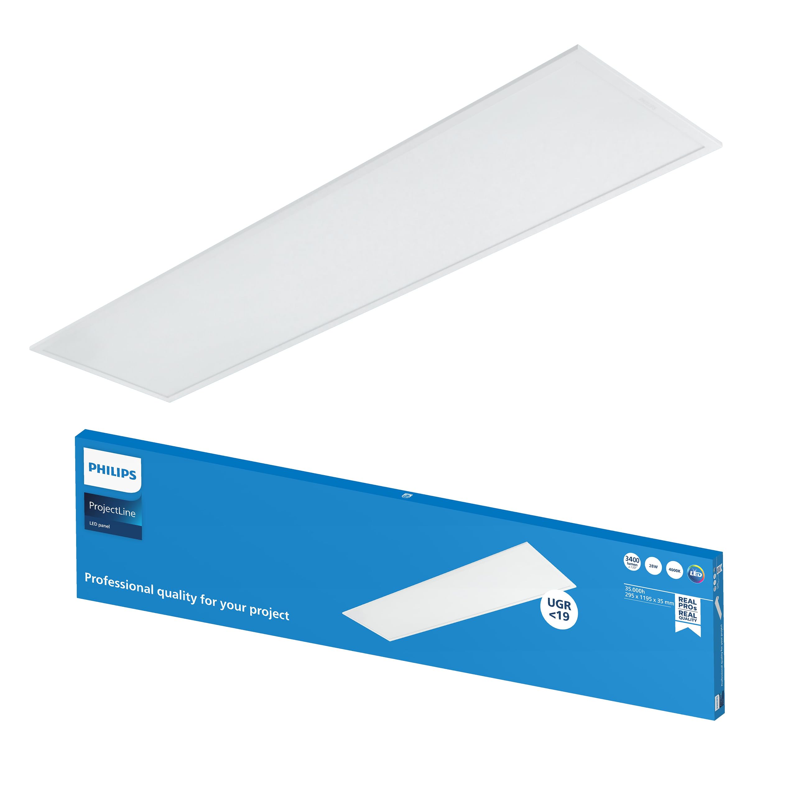 Philips Projectline LED Panel Light 30x120cm [3200 lumens - 4000K Cool White] NOC for Commercial Lighting