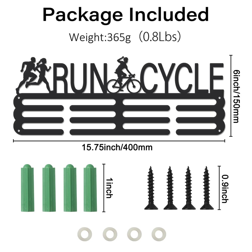 SUPERDANT Duatlón Run Cycle Medal Hanger Correr Ciclismo Estante Premios Ribbon Holder Medal Hook Display Wall Rack Frame Display Rack