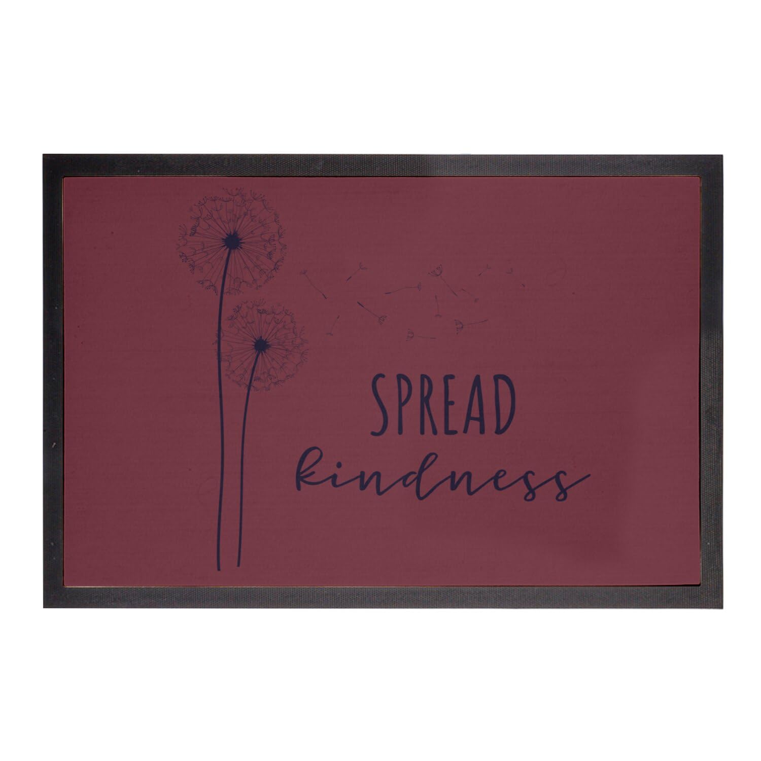 Paillasson rouge motif fleurs de prairie dandy 60x40 tapis entrée maison lavable résistant