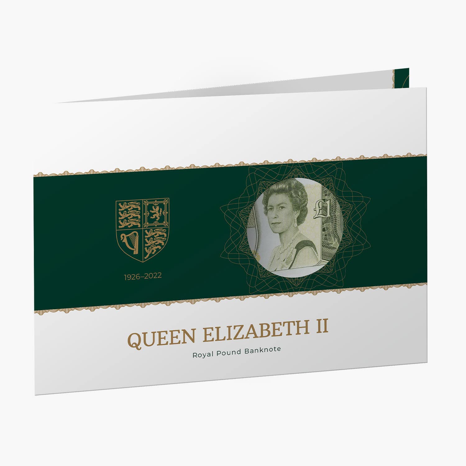 The Koin Club Her Majesty Queen Elżbieta II Królewski funt Banknot 1 Note St Helena w teczce