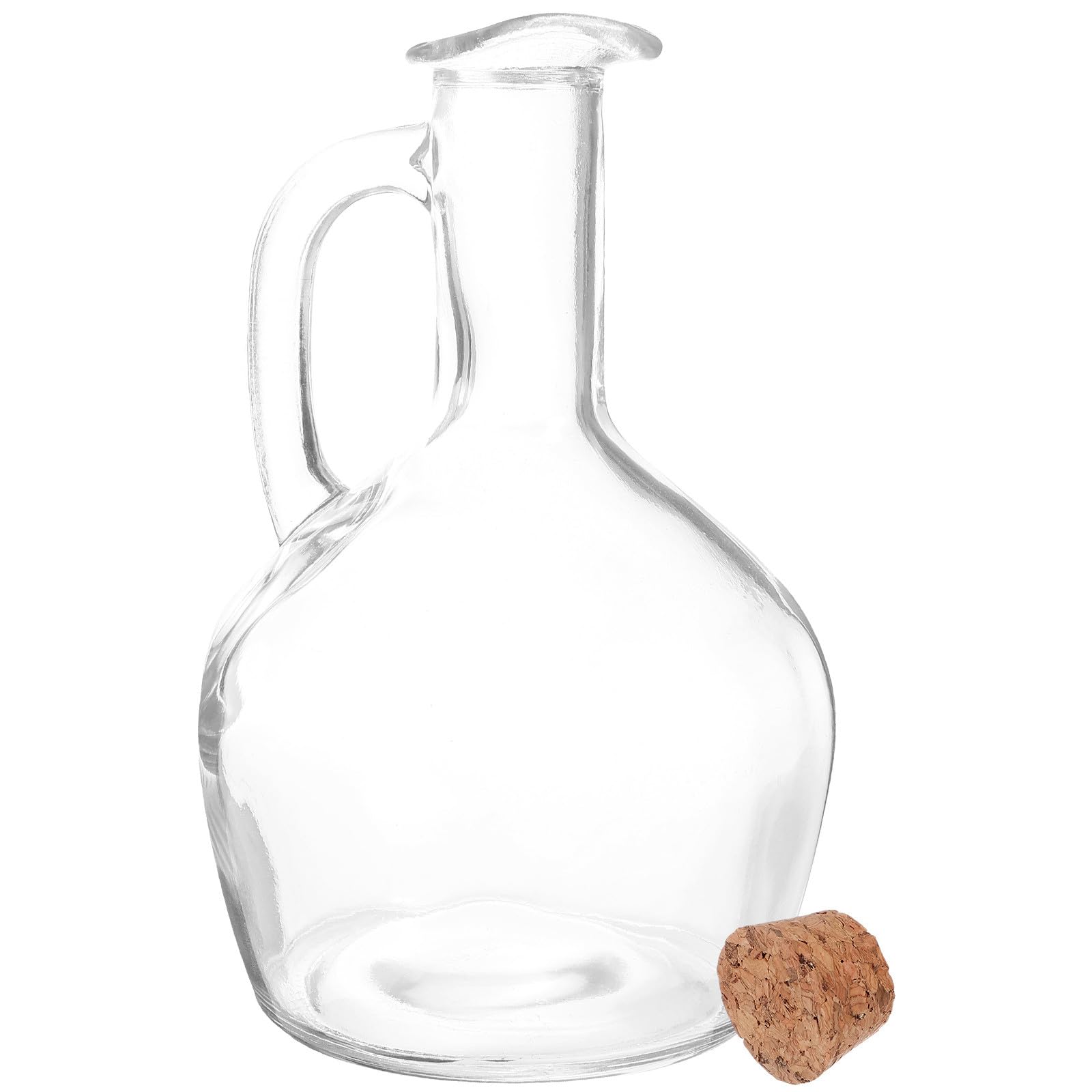 CLISPEED Bouteille à Condiments en Verre Bec Verseur et Poignée 430 Ml Distributeur d'Huile et Vinaigre pour Cuisson et Assaisonnement
