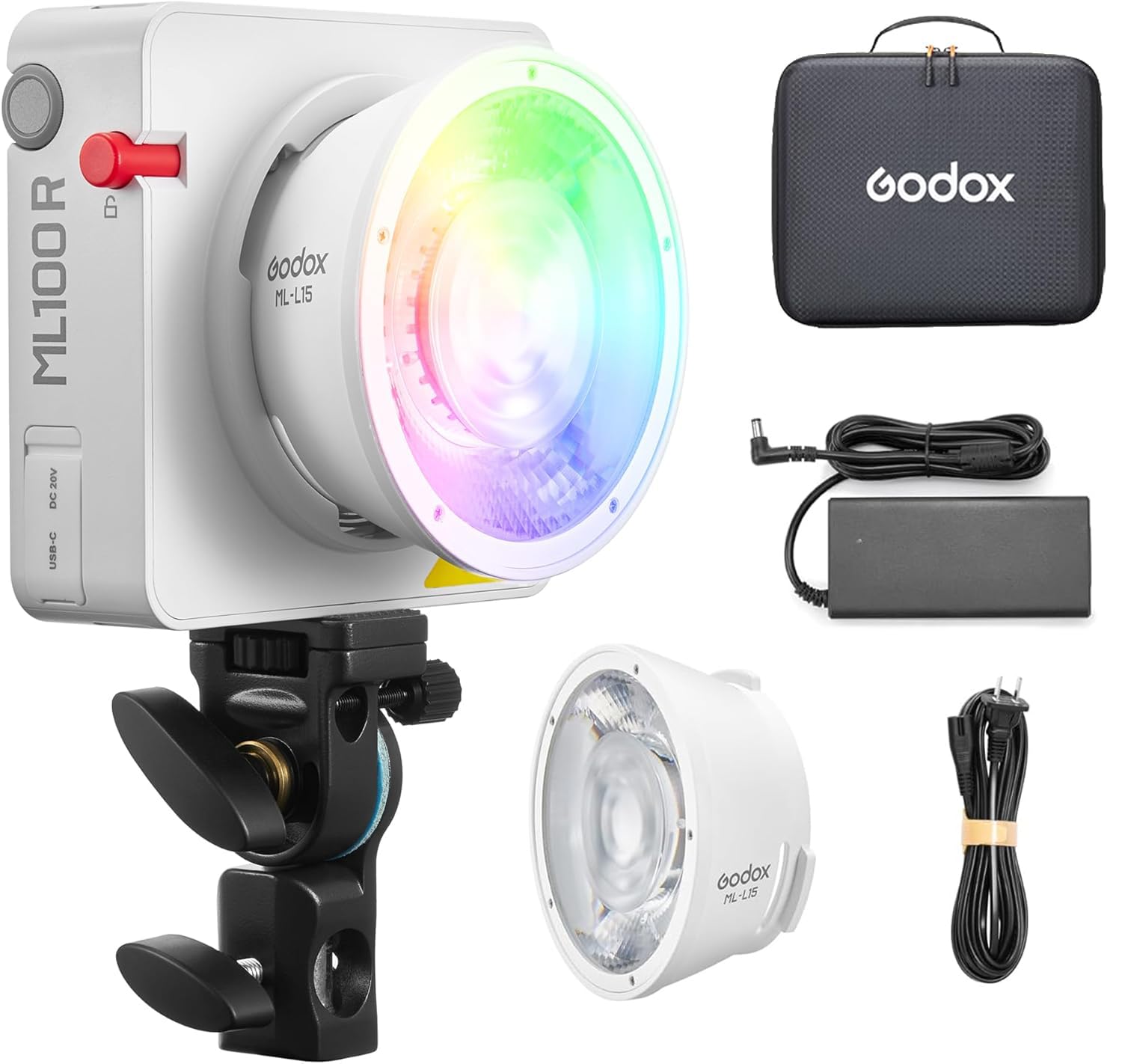 Godox ML100R RGB LED Video Light 110W CCT 1800K-10000K,App Control for Portraits Photography Lighting,11 FX Effects,Filming,Live Streaming,Studio Lighting Production-image-13