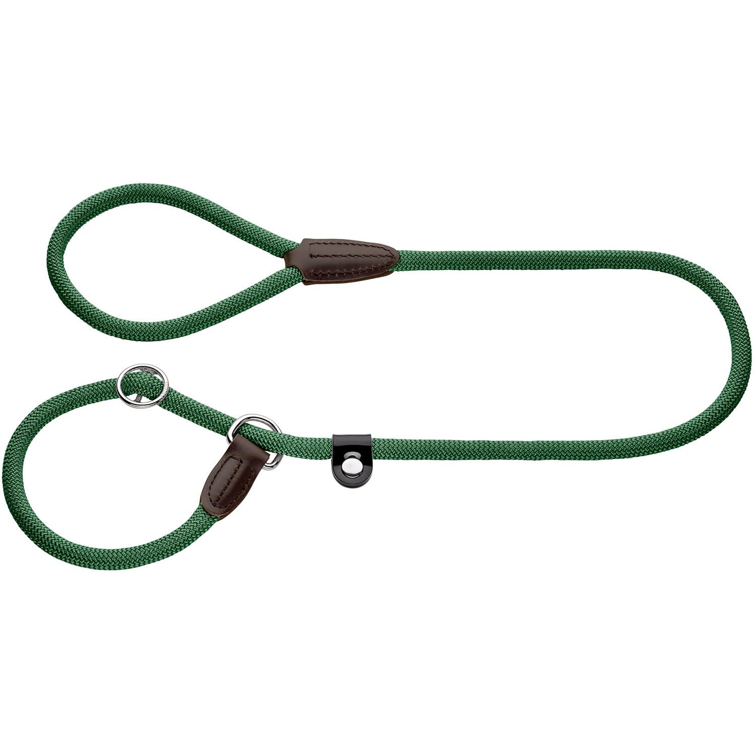 HUNTER Retriever - Guinzaglio per cani Freestyle, colore: verde scuro, collo integrato, regolabile in modo continuo, resistente alle intemperie, facile da pulire, maneggevole, robusto con punte in