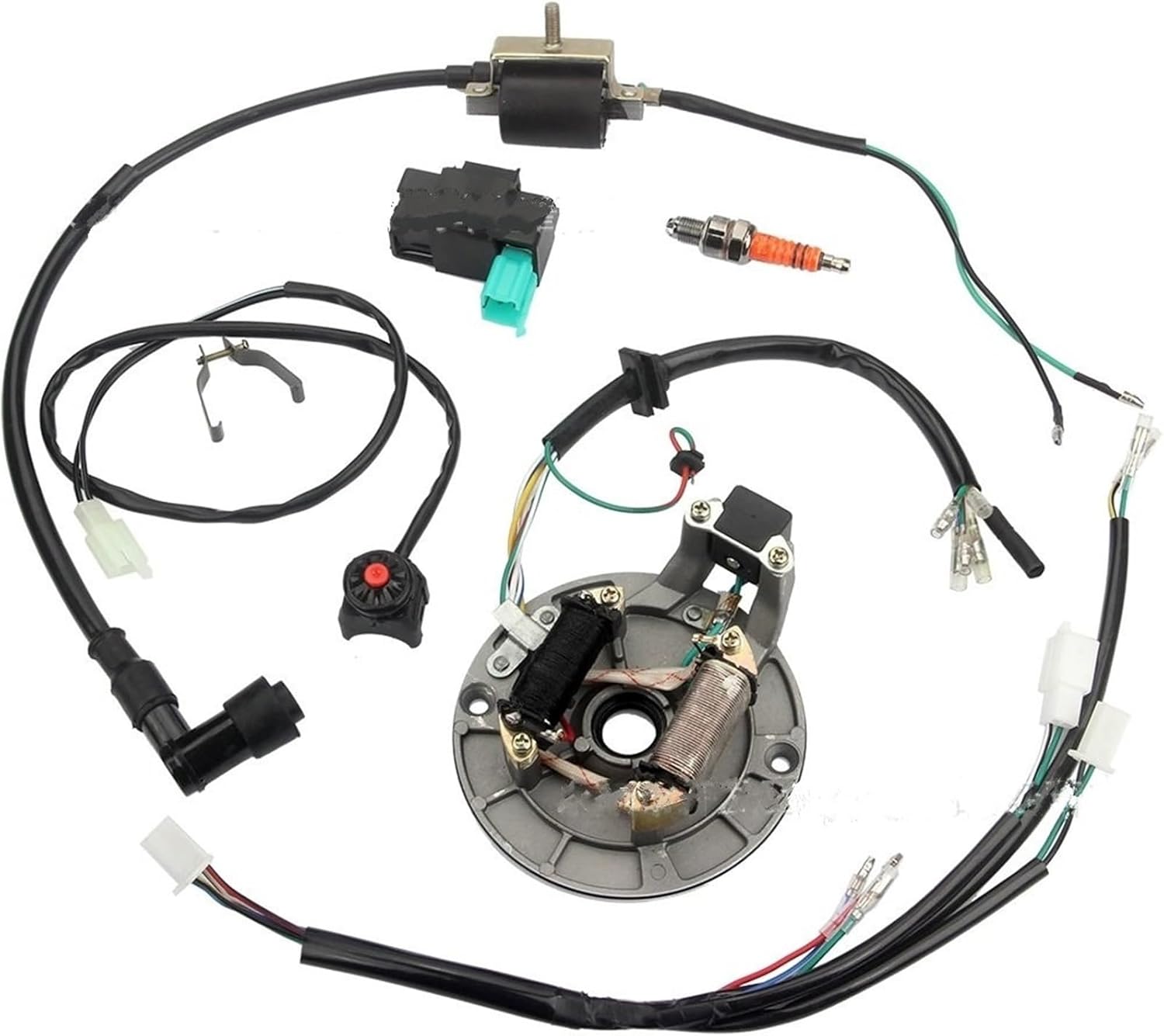 ユニバーサル CDI オフロード車 ATV ビーチカー 50-110cc フル車両配線ハーネス CDI 点火システム JH70 コイ