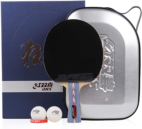 EDOSSA Raqueta de ping pong profesional, paleta de ping pong de competición, raqueta de tenis de mesa intermedia y avanzadamango largo