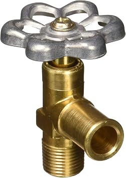 Tectran 1139-10C Truck Valve Hose Brass Truck Valves, Hose To Male Pipe, 5/8" Hose I.D., 3/8" Pipe Thread