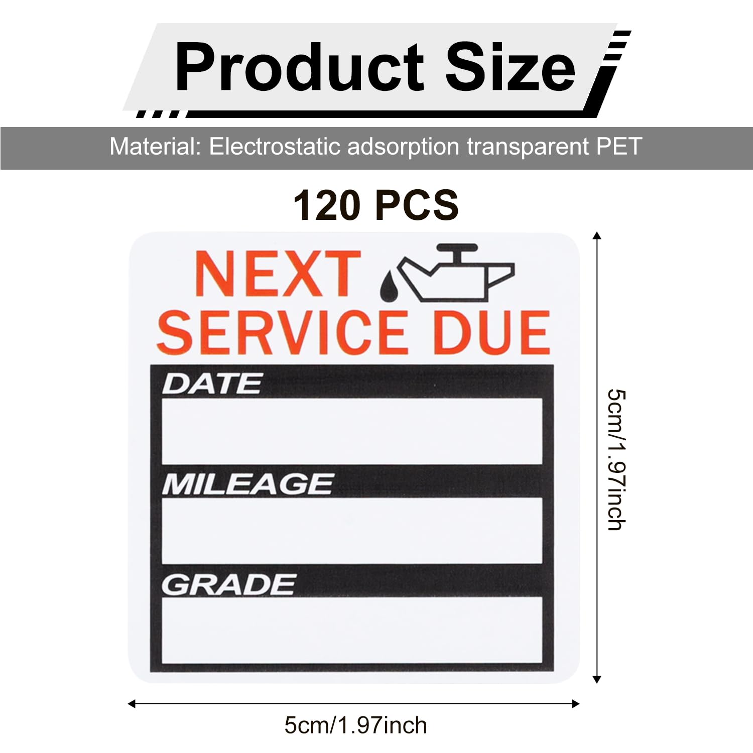 NEXT SERVICE DUE" 100pcs Per Roll Of Oil Change M... – Grandado - Foto 3