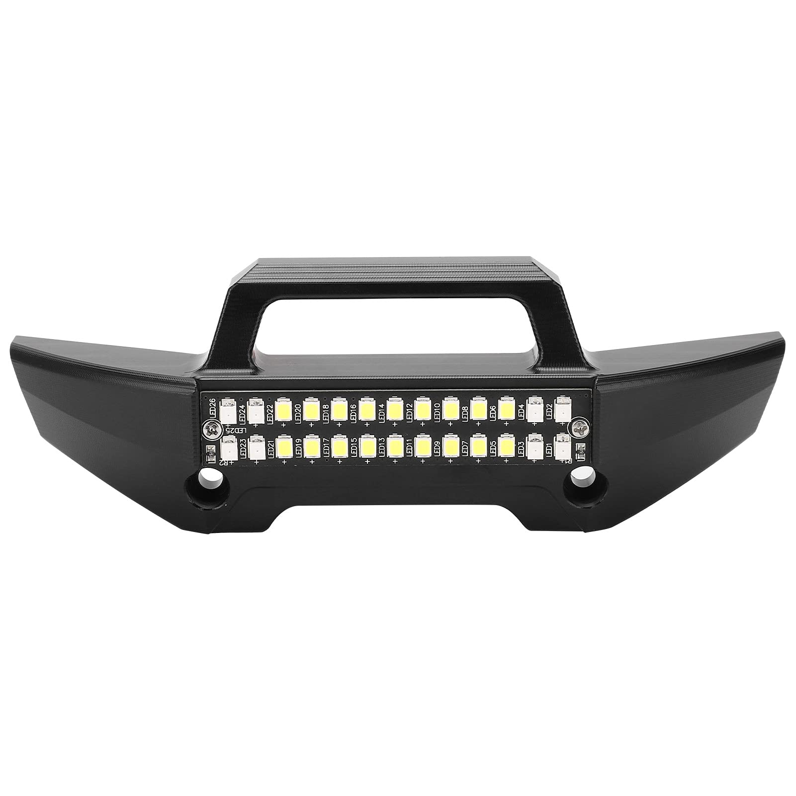 Paraurti Anteriore RC con Luce a LED Protezione Durevole in Lega di Alluminio per MAXX 89076 1/10 RC Accessori per la Guida Notturna Dell'auto