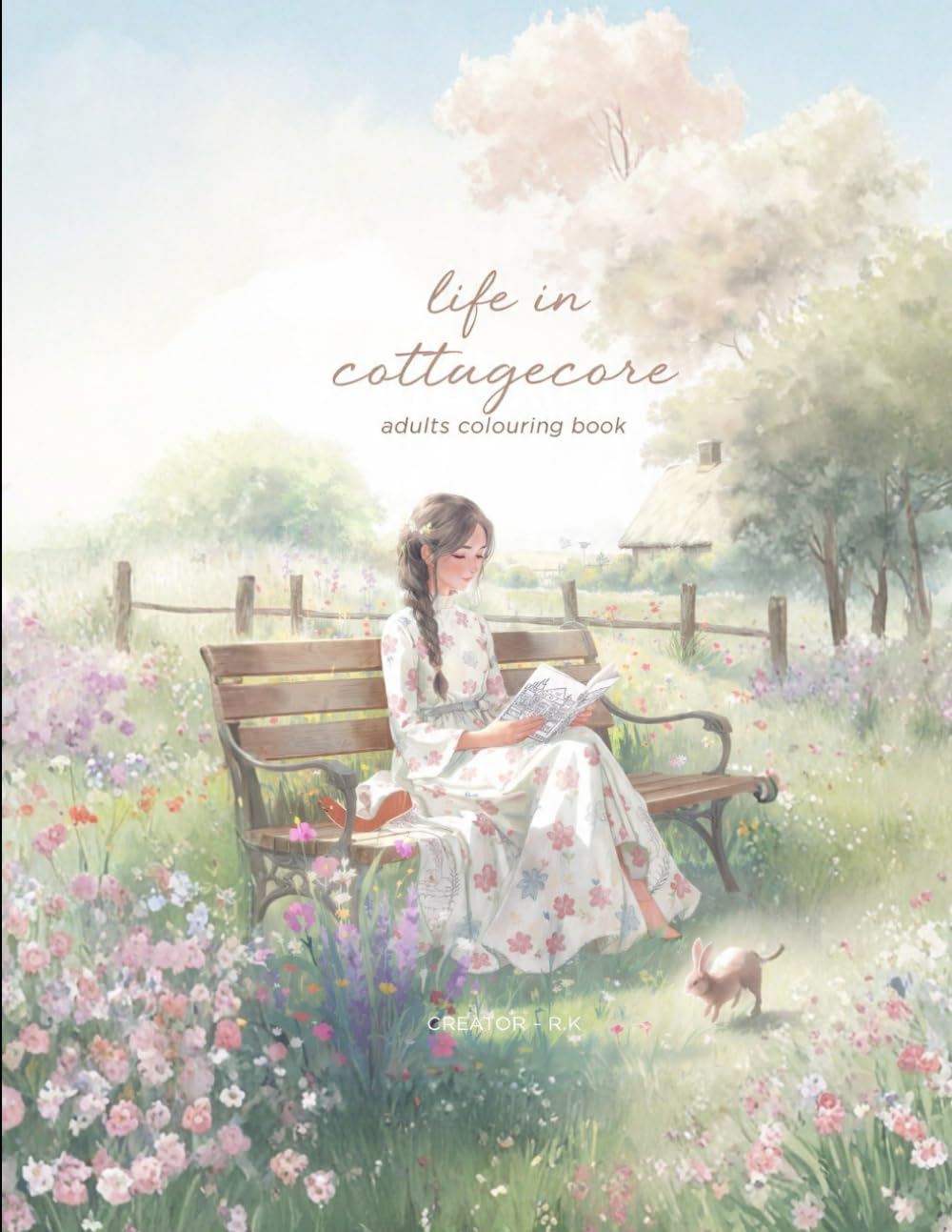 Life in cottagecore: Adults colouring book