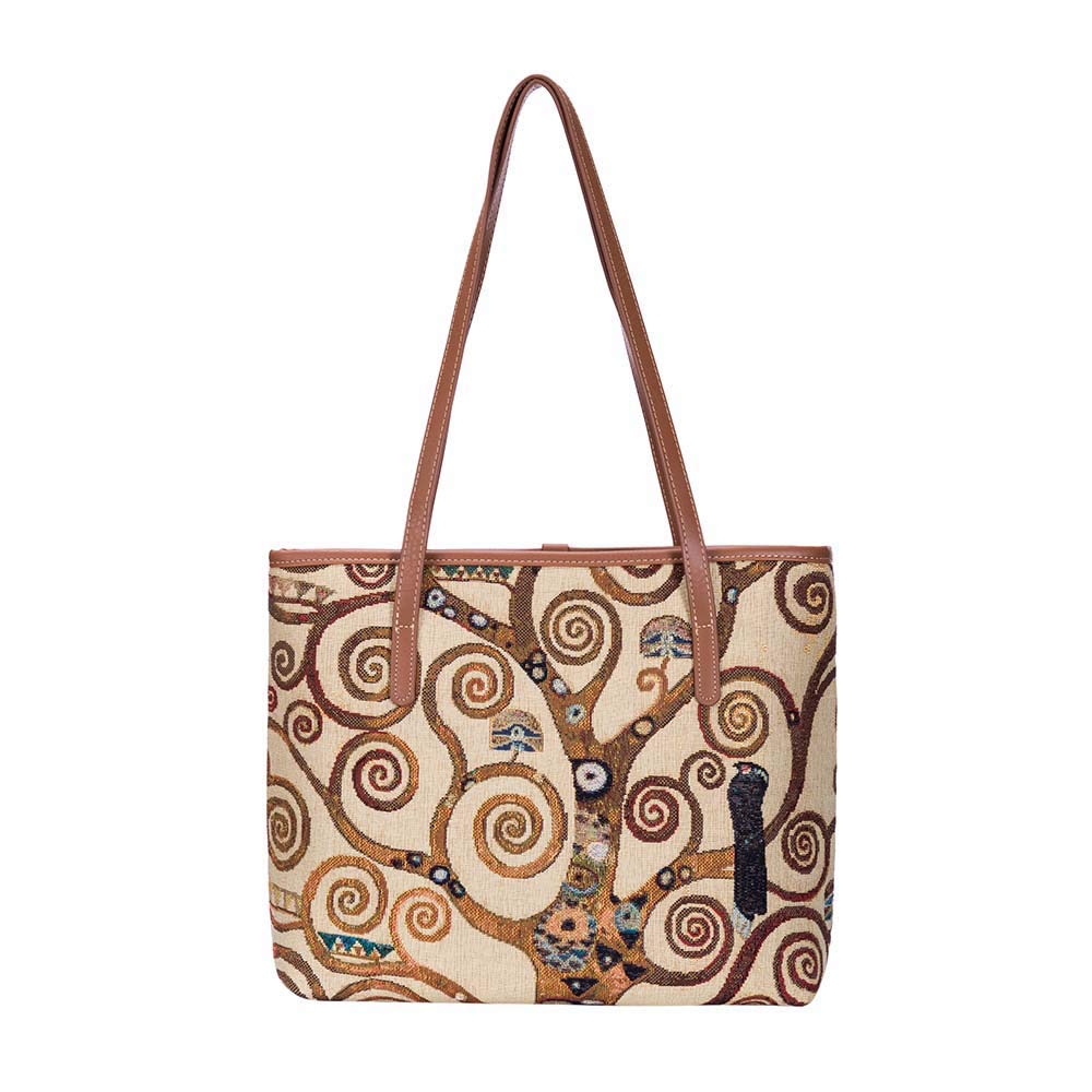 SignareSignare Tapestry Ladies Fashion Tote College Bag Gustav Klimt Tree of Life (COLL-ART-GK-TREE)