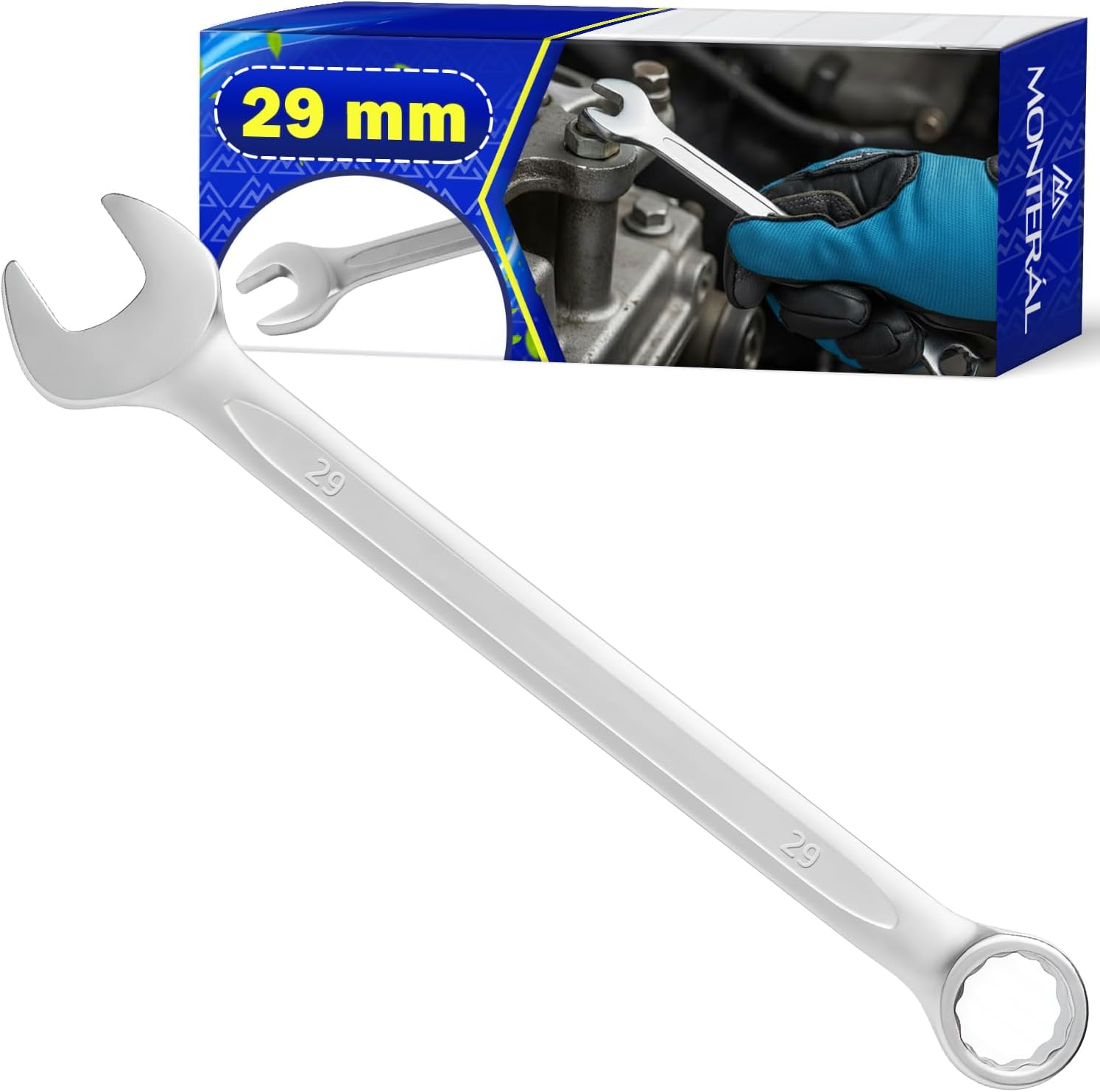 Combination Spanner 29 mm - Fixed Wrench Made of CrV Chrome Vanadium Steel