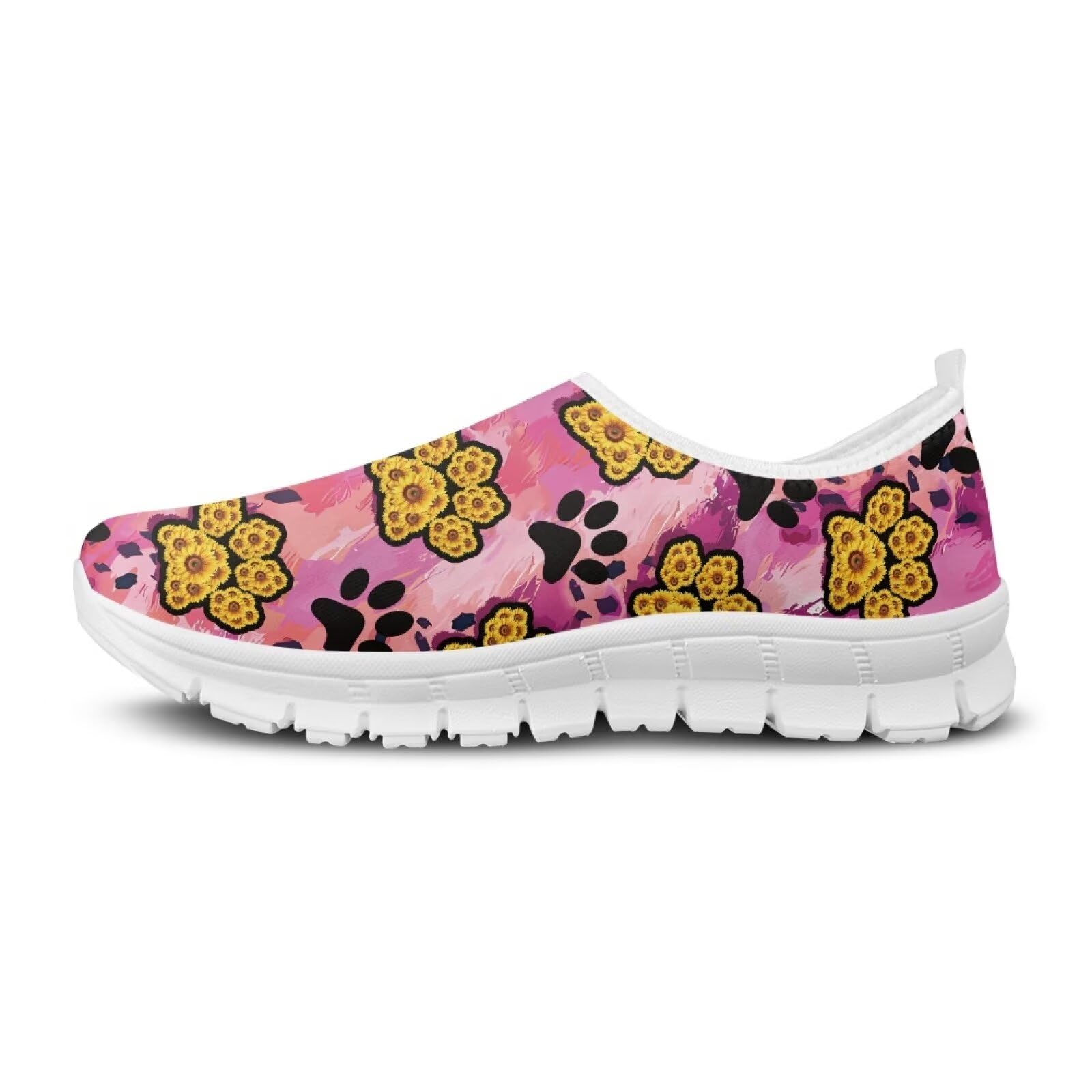 Damskie buty do chodzenia wsuwane, płaskie buty wspierające łuk, oddychające buty do chodzenia, biegania, biała podeszwa