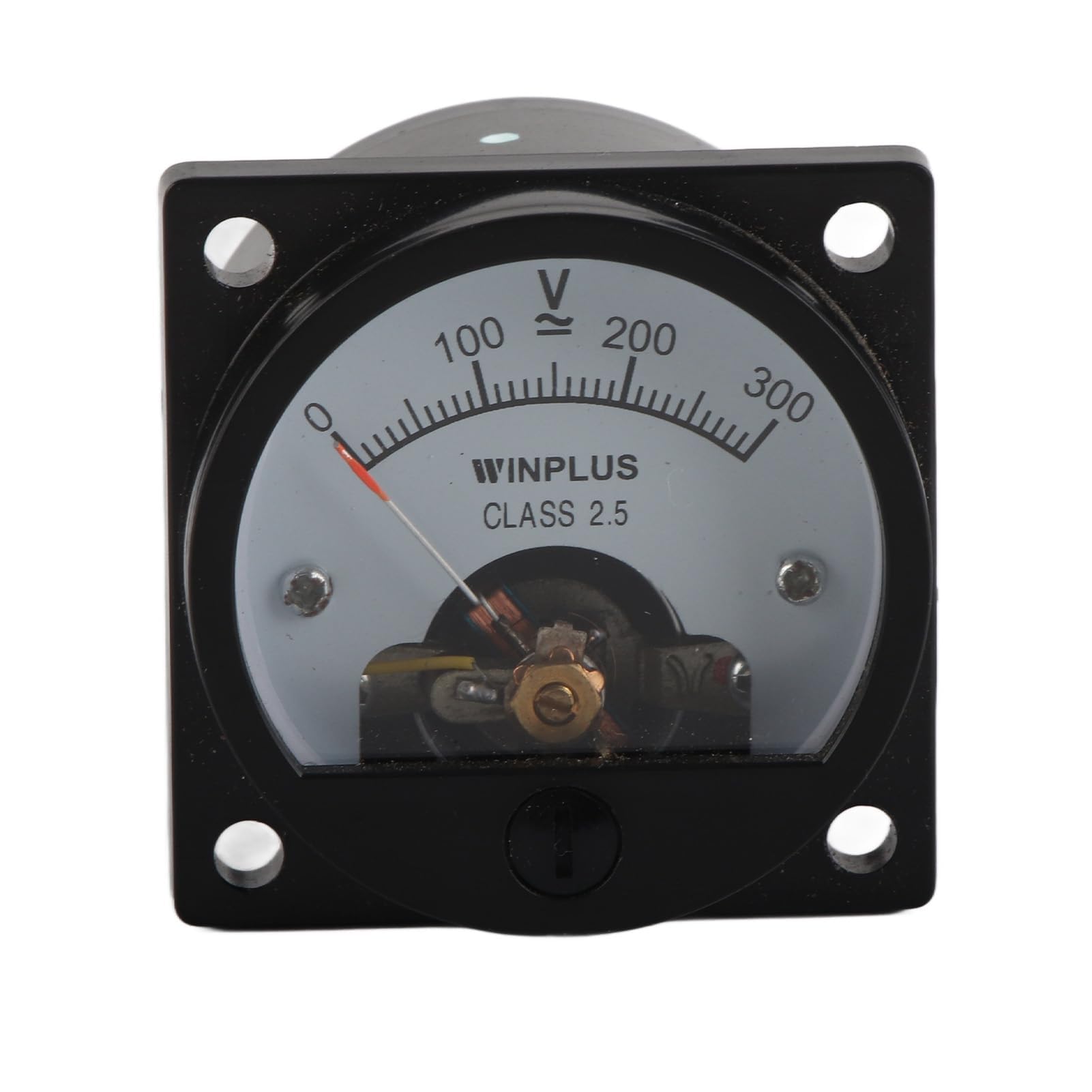 Voltmetro Analogico Pannello Quadrante Rotondo ABS SO‑45 AC 0‑300 V Nero