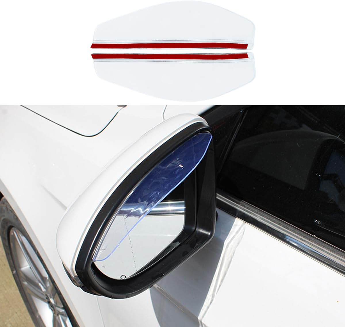 Ziciner 2 PCS Mirror Rain Visor Eyebrow, Waterproof Auto