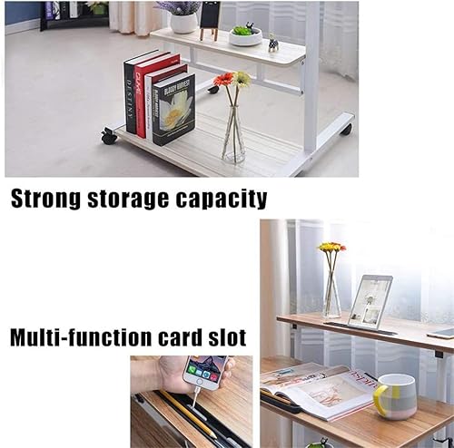 Miniatura 5 de XBWEI - Mesa portátil para laptop altura ajustable plegable para sofá escritorio portátil bandeja para cuaderno mesa de desayuno extraíble