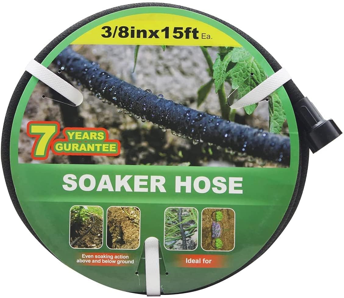 Garden Soaker Hose -Garden Hose 15ft with 3/8" Diameter Interface for Garden(15FT)