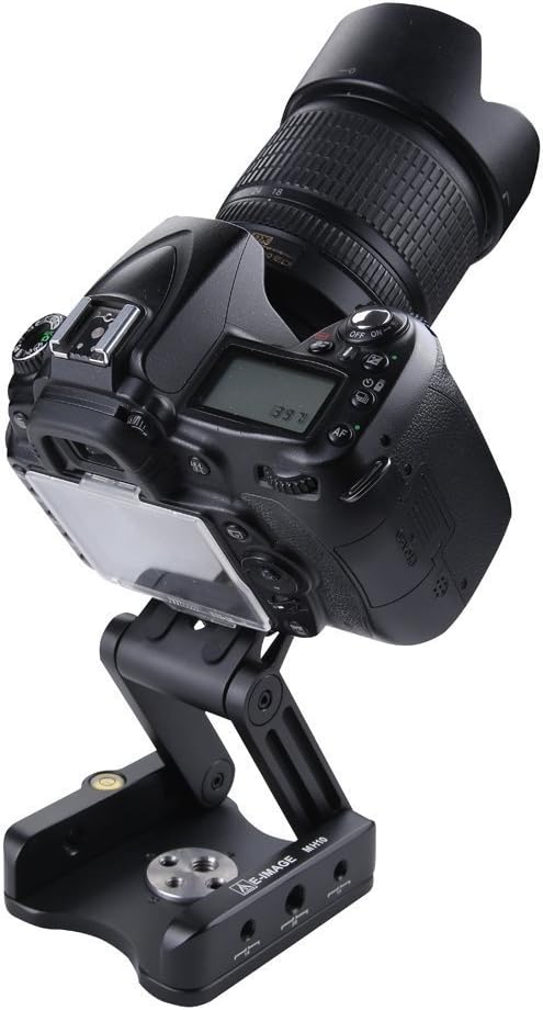 E-Image MH-10 / FH-10 DSLR Camera CNC Folding Z Tripod Flex Pan Tilt Ball Head Desktop Stand Holder for Sony Nikon Panasonic Lumix Payload Upto 3.5kg
