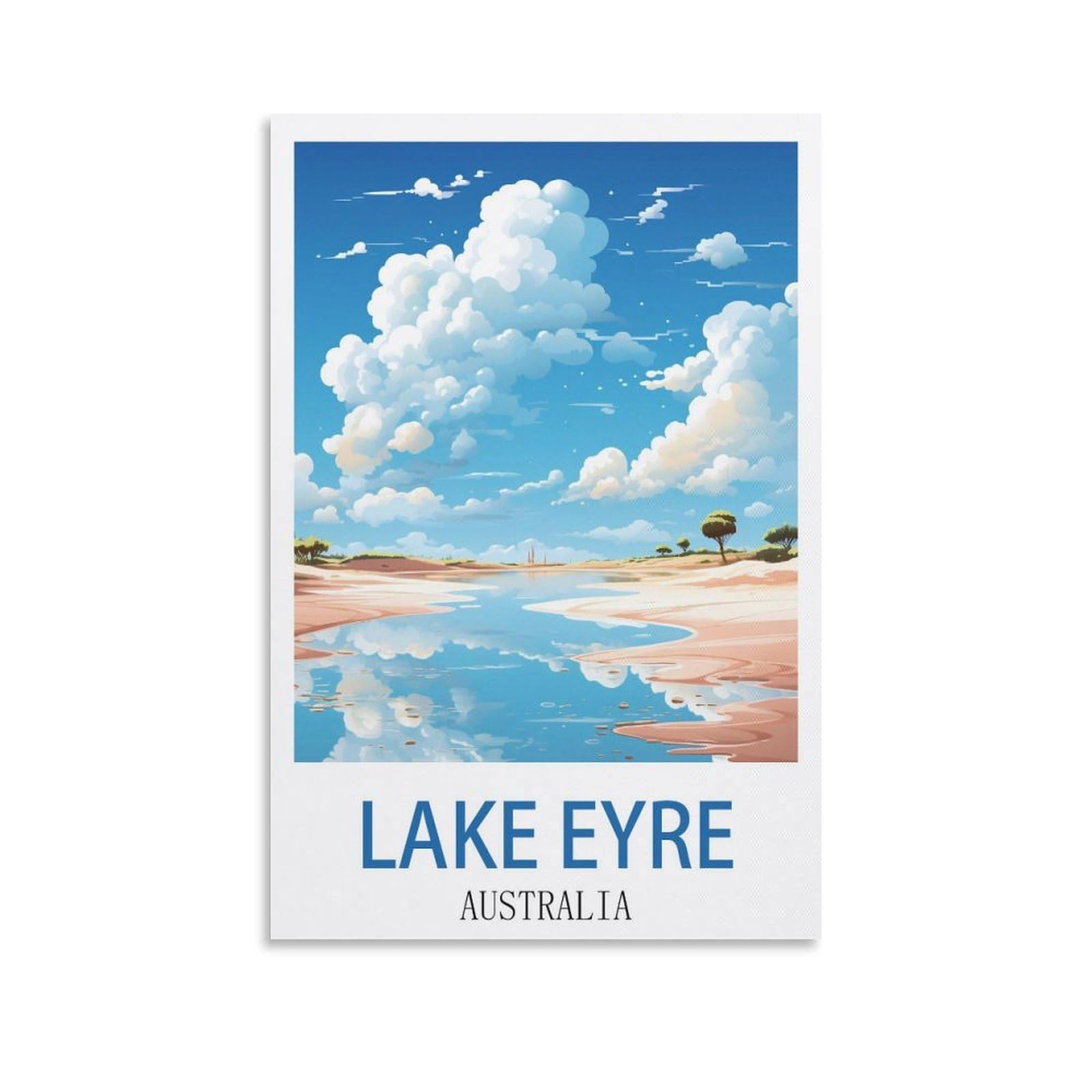 Ezmlfa Women's S110 5D Diamond Art Kits Adults,Lake Eyre Australia,Gem Art,Crystal Kits Round Drill For Home Wall Decor Gifts,,Men 40X50cm