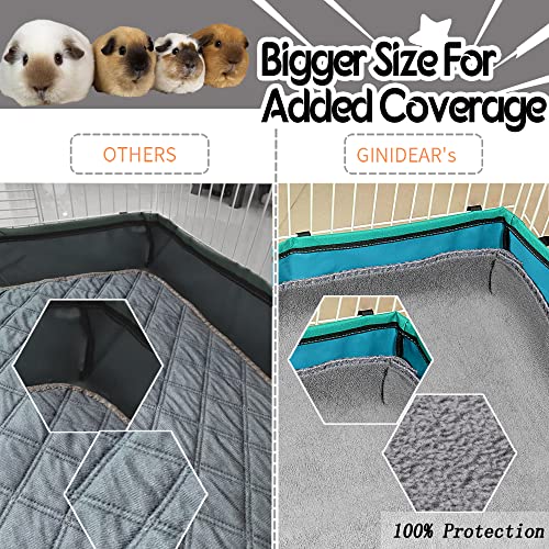 Ginidear 2059-1 Guinea Pig Cage Liner, 4 Pack - Washable, Reusable, Leakproof Fleece Bedding Pads thumb #4