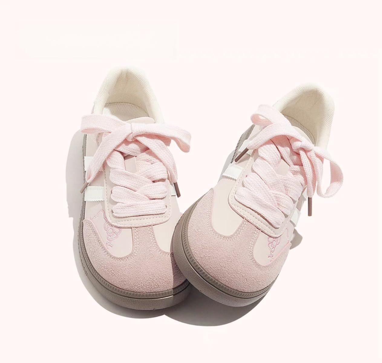 Cute Platform Chunky Cat Aesthetic Shoes Low Top Lace up Walking Sneakers for Women - Fashion Kitten Breathable and Comfortable Trainers - Image 5