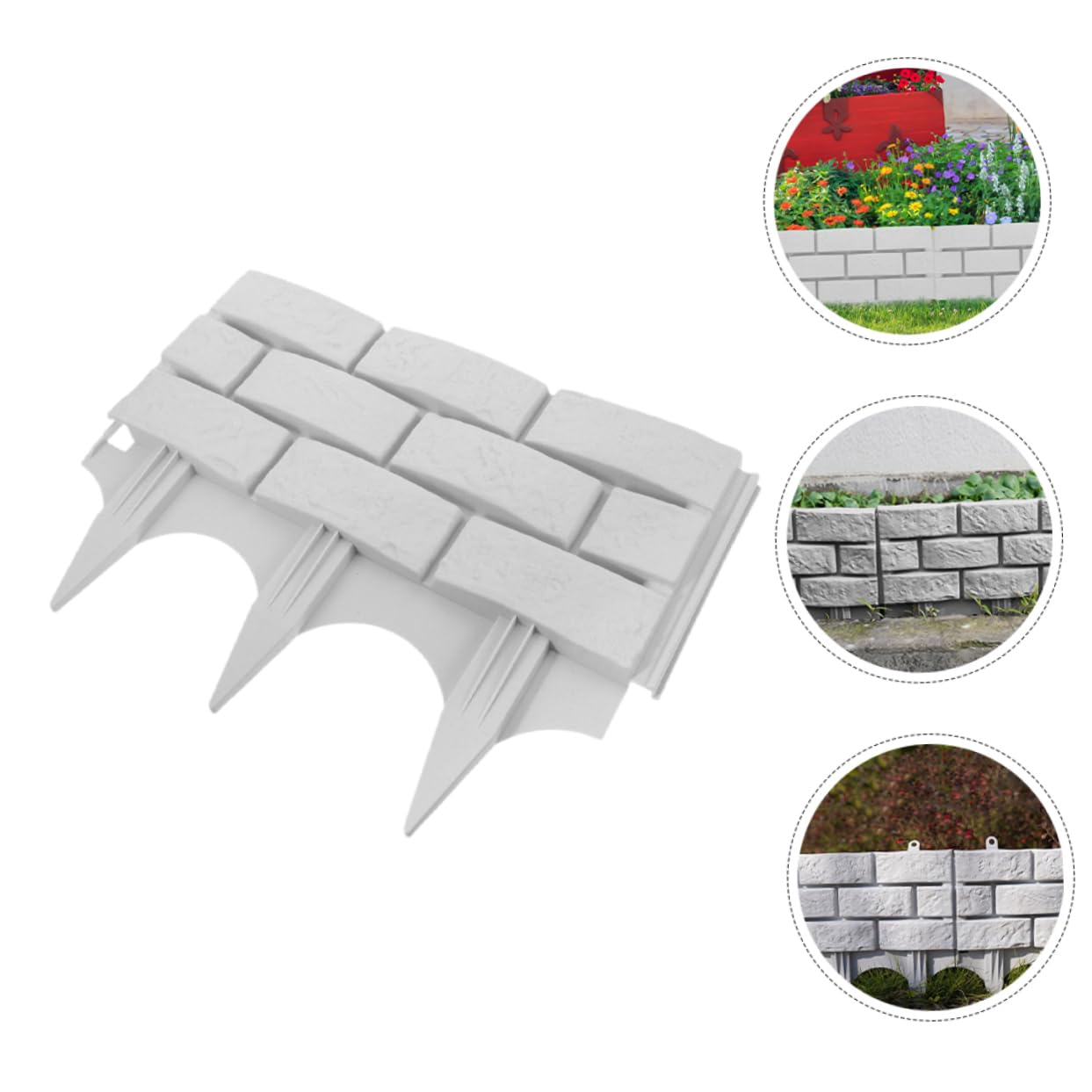 3pezzi Recinzione Decorativa Plastica Per Giardino Pannelli Regolabili Per Bordatura Di Aiuole e Cortili Facile Installazione