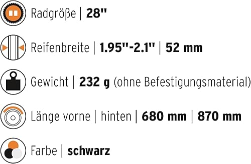 Miniatura 2 de SKS VELO 55 CROSS Fahrrad-Steckschutzblech (Set)  26'27,5'28'29'