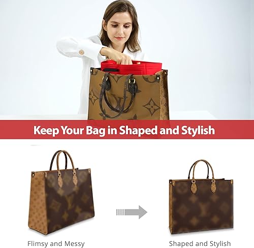 Miniatura 5 de OMYSTYLE - Organizador de bolsa, organizador de bolsas de fieltro para bolsa y bolso, organizador de bolsa de mano con 5 tamaños