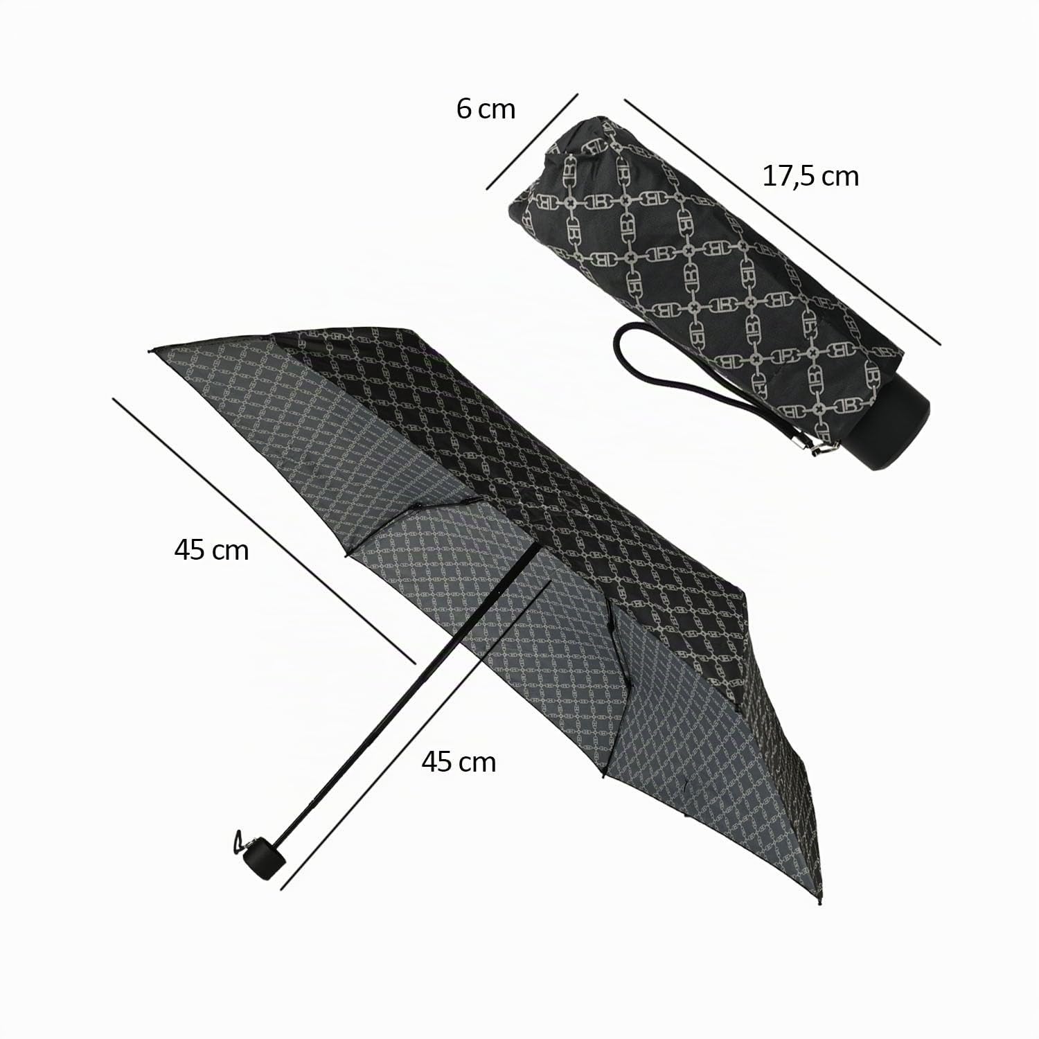 Laura Biagiotti Cofanetto Regalo Donna, Portafoglio Donna in PU e Ombrello Super Mini Pieghevole Tascabile, Elegante Set
