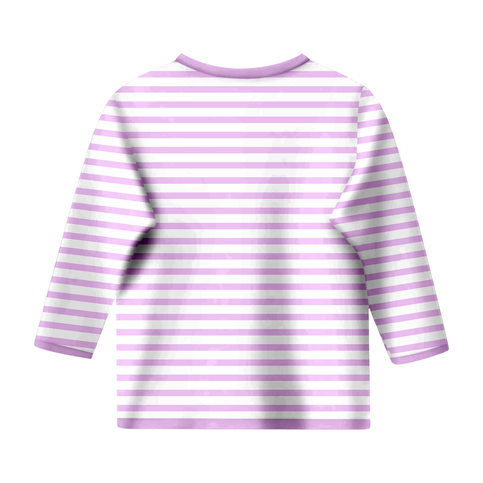Gestreiftes Langarm-T-Shirt für Kinder, Klassischer Rundhalsausschnitt Langarmshirt,3/4 Ärmel T-Shirt,Mädchen Ringelshirt, Weiches Leichtes Slim-Fit-Oberteil für Mädchen und Jungen